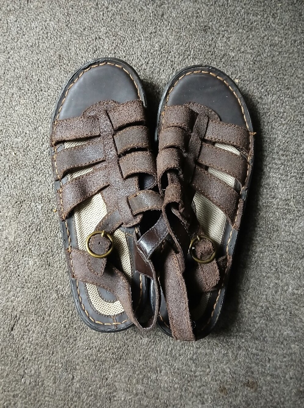 Brown's Landing Women's Brown Suede  Sandals Size 8M